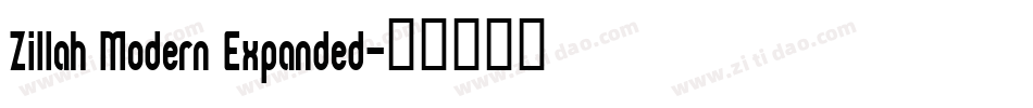 Zillah Modern Expanded字体转换